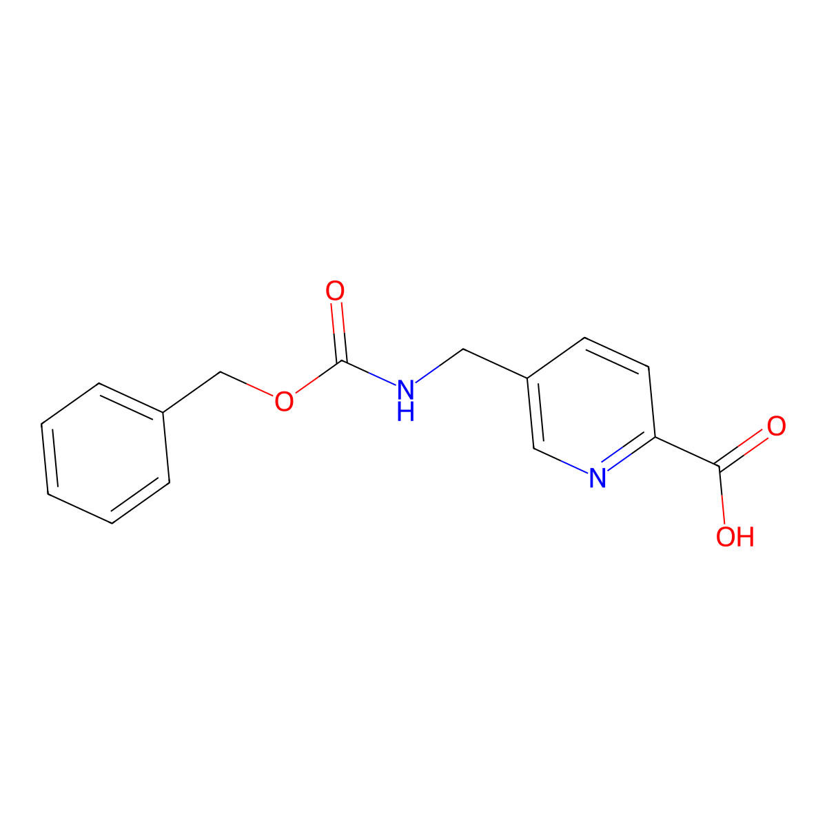 5-({[(Benzyloxy)carbonyl]amino}methyl)pyridine-2-carboxylic acid molecular structure, CAS 1502175-85-0