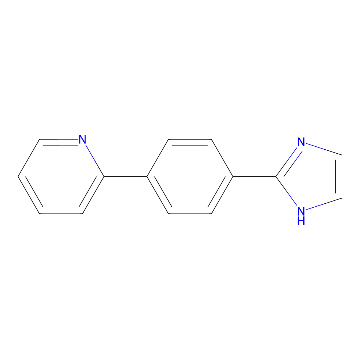 2-[4-(2-Imidazolyl)phenyl]pyridine molecular structure, CAS 1502181-18-1