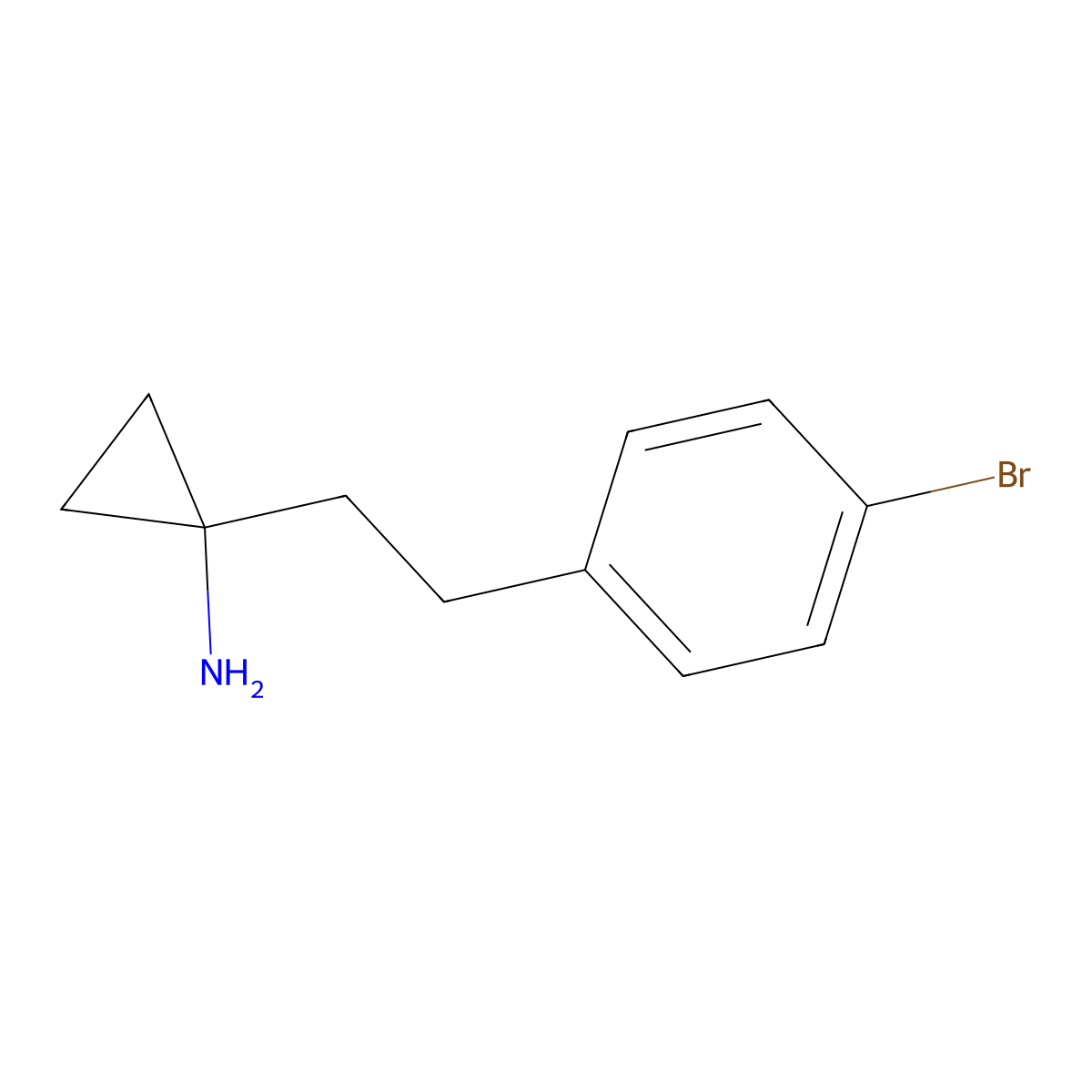 1-(4-Bromophenethyl)cyclopropanamine molecular structure, CAS 1502181-47-6