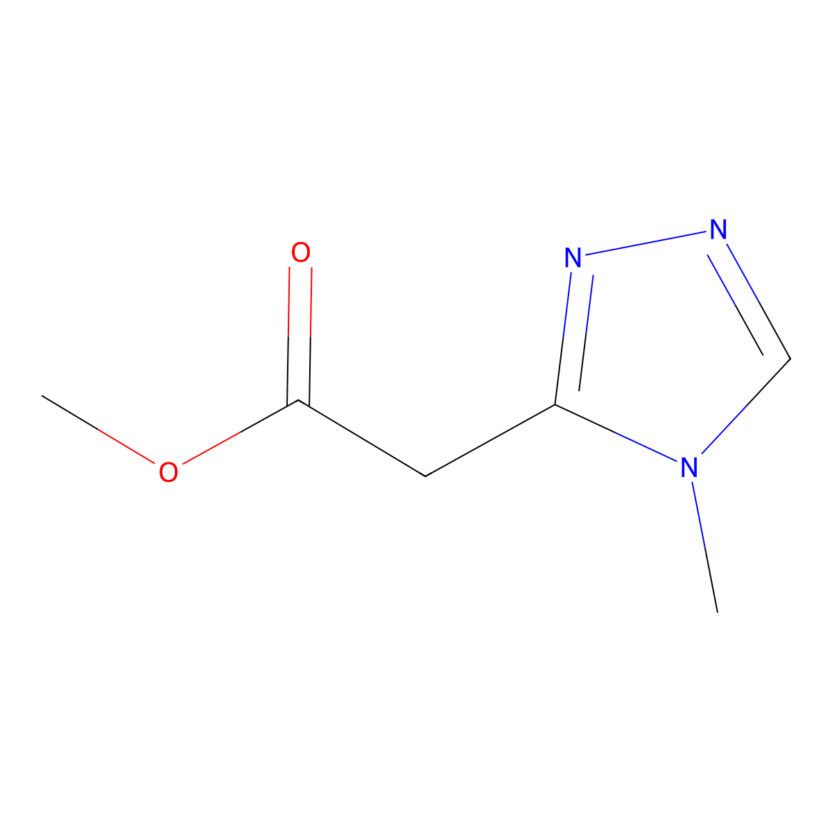 methyl 2-(4-methyl-4H-1,2,4-triazol-3-yl)acetate molecular structure, CAS 1502182-37-7