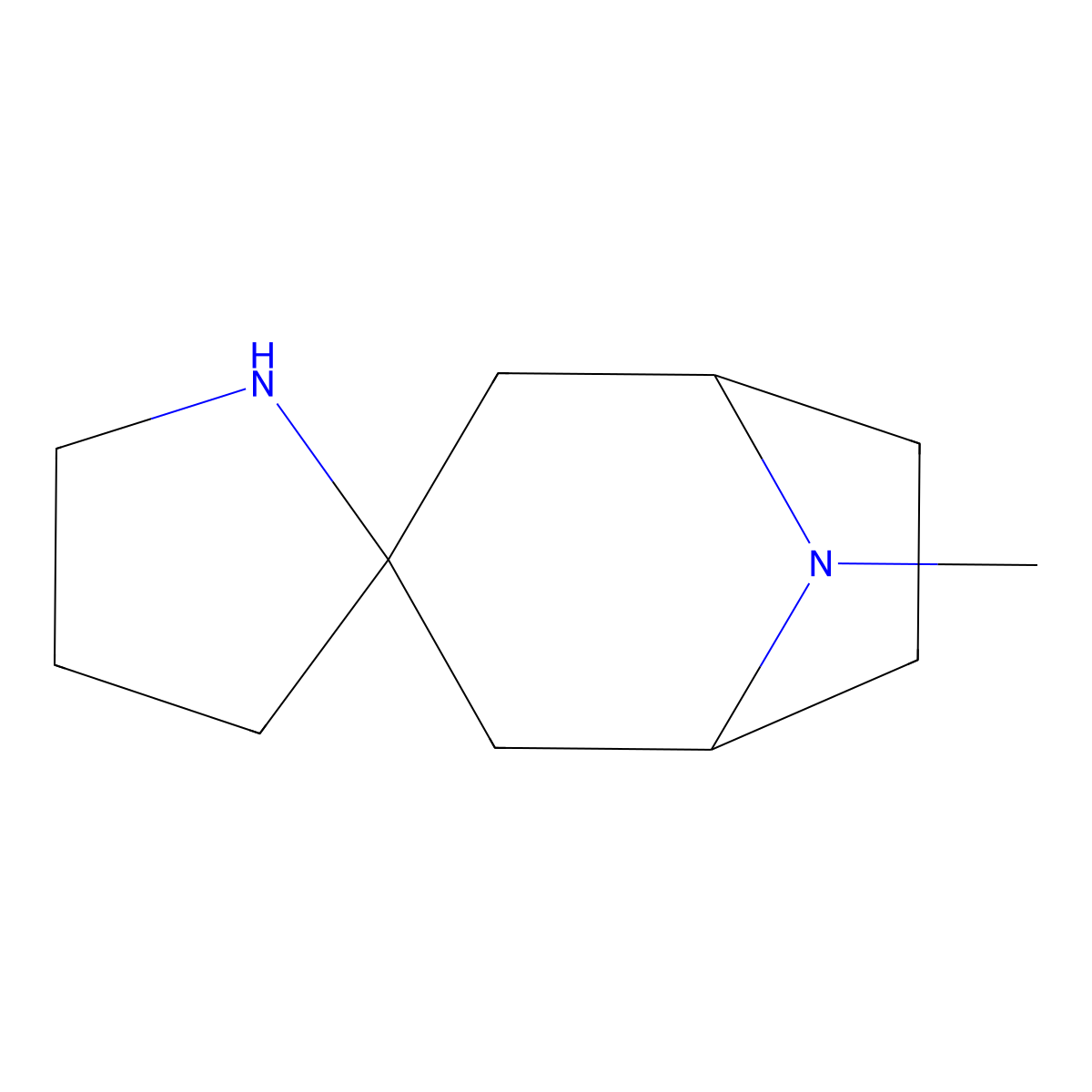 8-Methyl-8-azaspiro[bicyclo[3.2.1]octane-3,2'-pyrrolidine] molecular structure, CAS 1502182-86-6