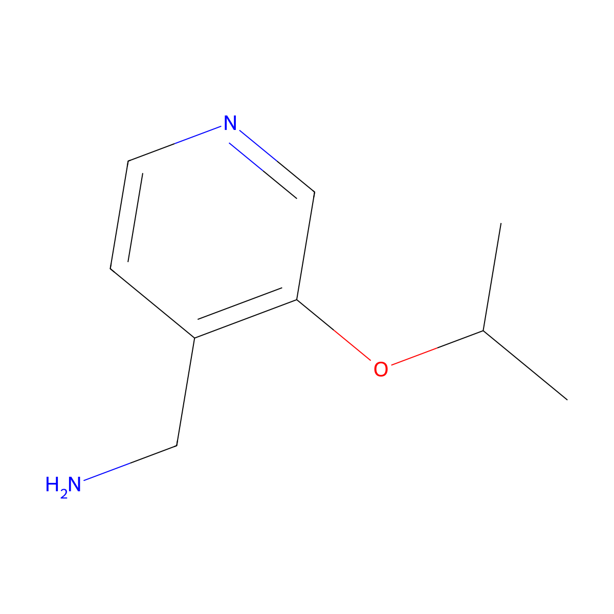 (3-Isopropoxypyridin-4-yl)methanamine molecular structure, CAS 1502188-63-7