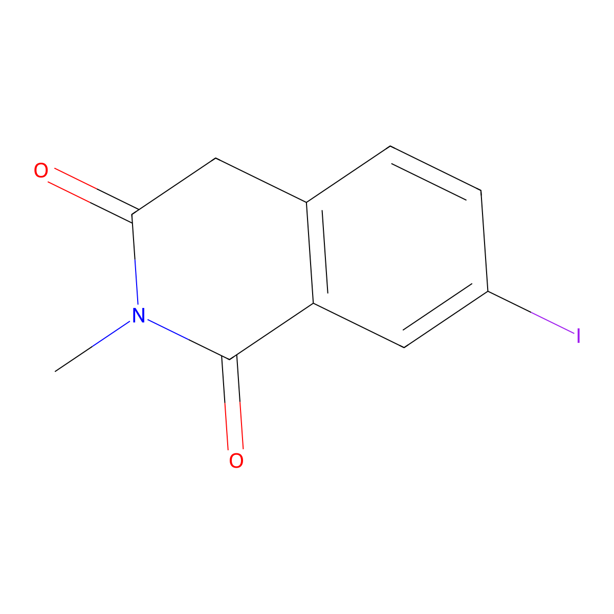 7-Iodo-2-methyl-1,2,3,4-tetrahydroisoquinoline-1,3-dione molecular structure, CAS 1502196-38-4
