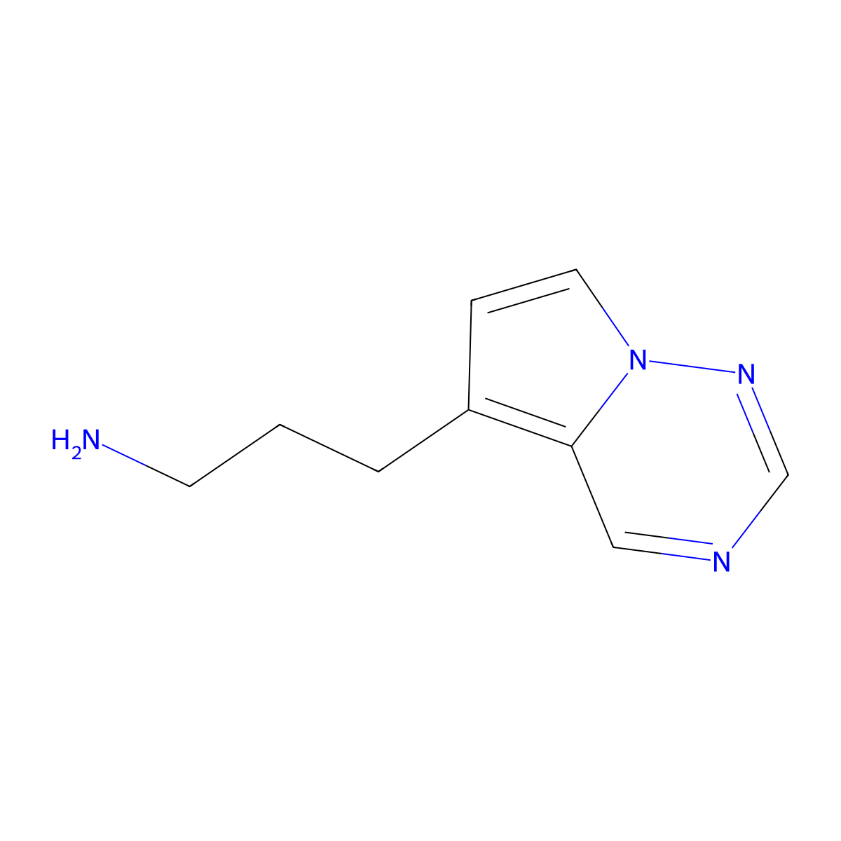 3-(Pyrrolo[2,1-f][1,2,4]triazin-5-yl)propan-1-amine molecular structure, CAS 1502217-05-1