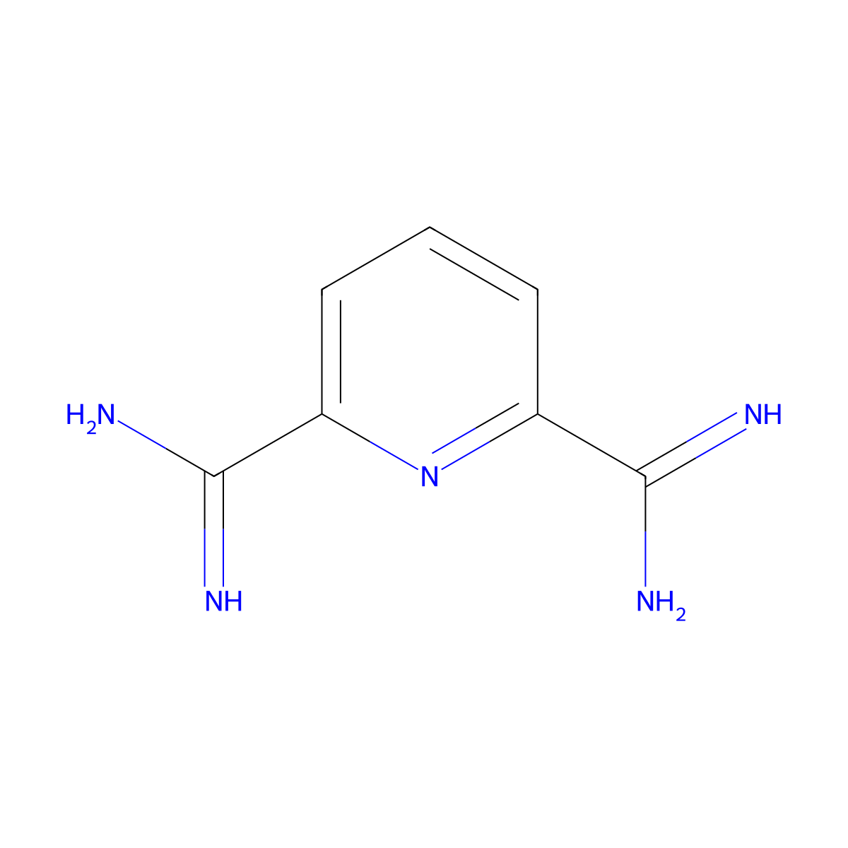 Pyridine-2,6-bis(carboximidamide) molecular structure, CAS 150223-49-7