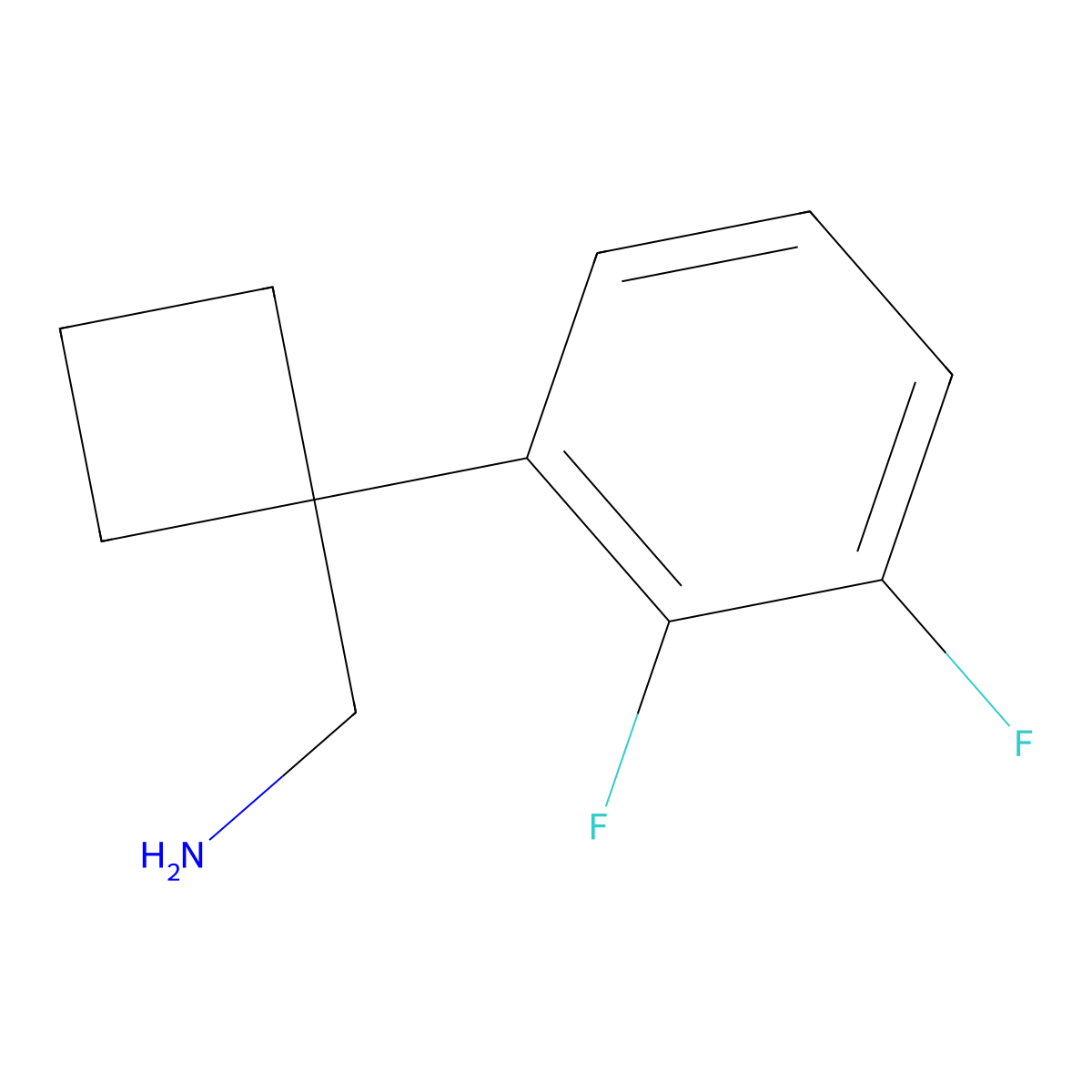 1-(2,3-Difluorophenyl)cyclobutanemethanamine molecular structure, CAS 1502233-37-5