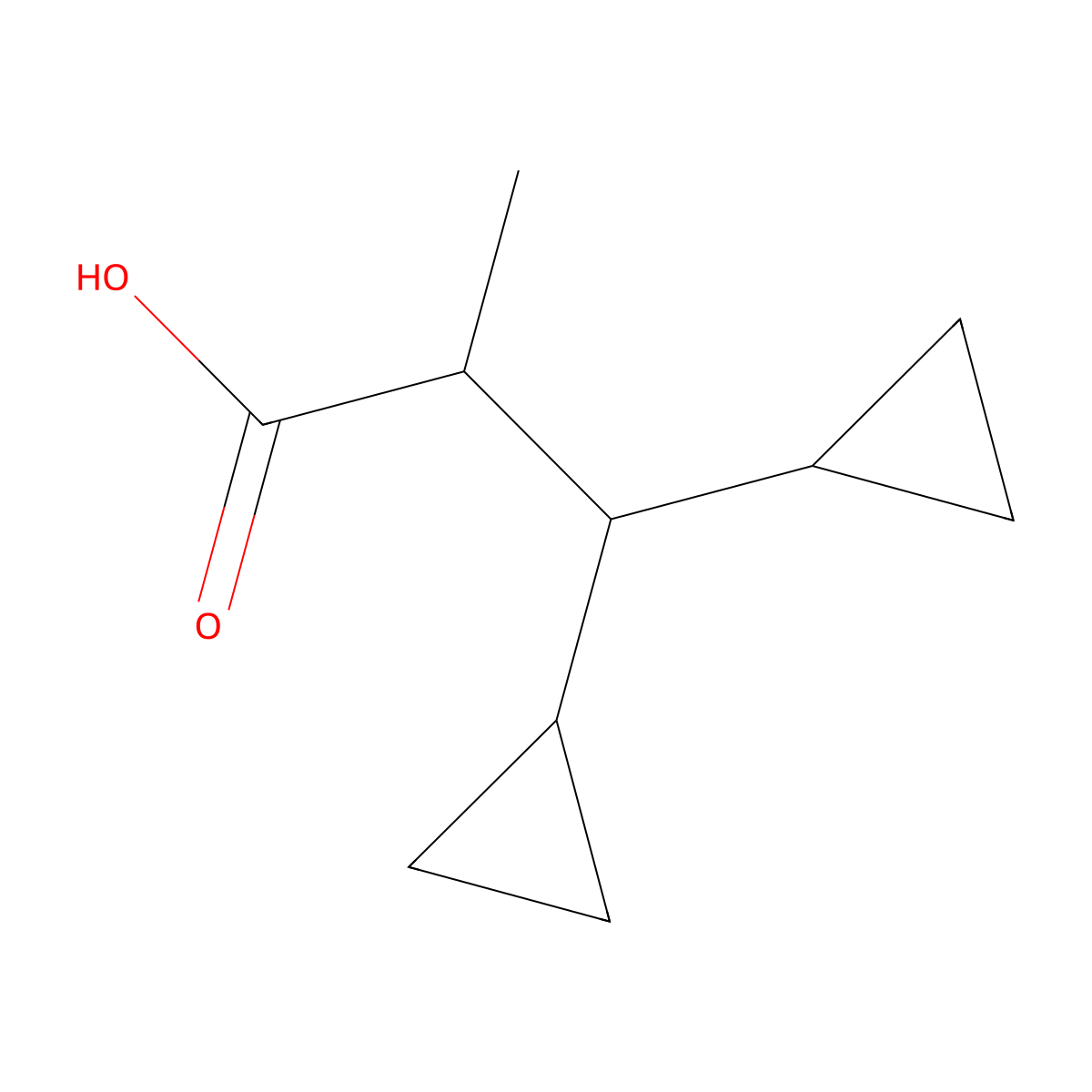 3,3-Dicyclopropyl-2-methylpropanoic acid molecular structure, CAS 1502233-45-5