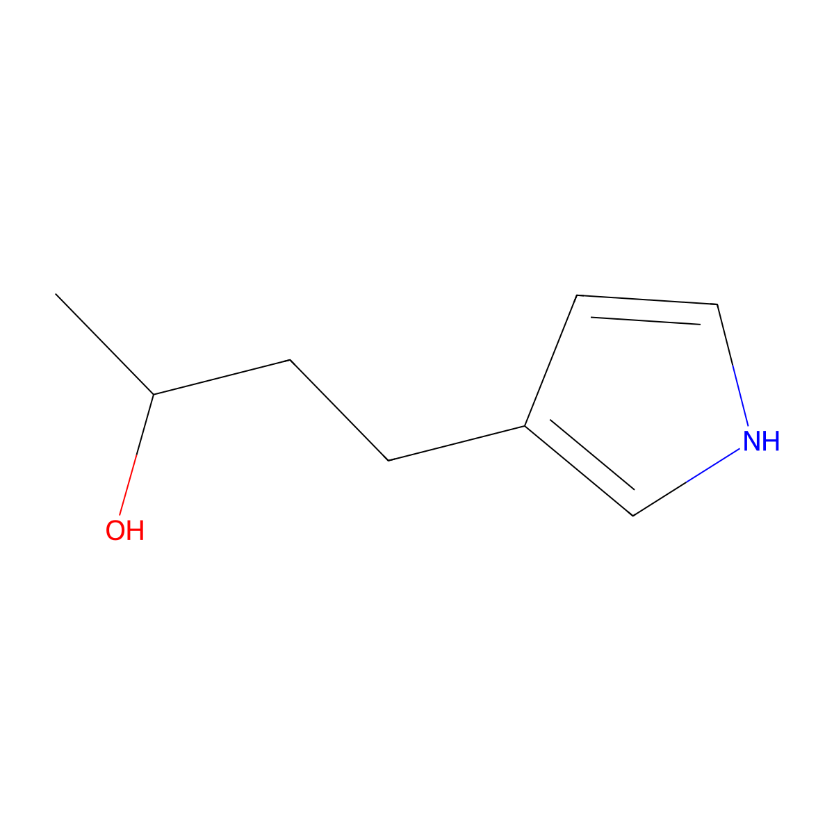 4-(1H-pyrrol-3-yl)butan-2-ol molecular structure, CAS 1502246-14-1