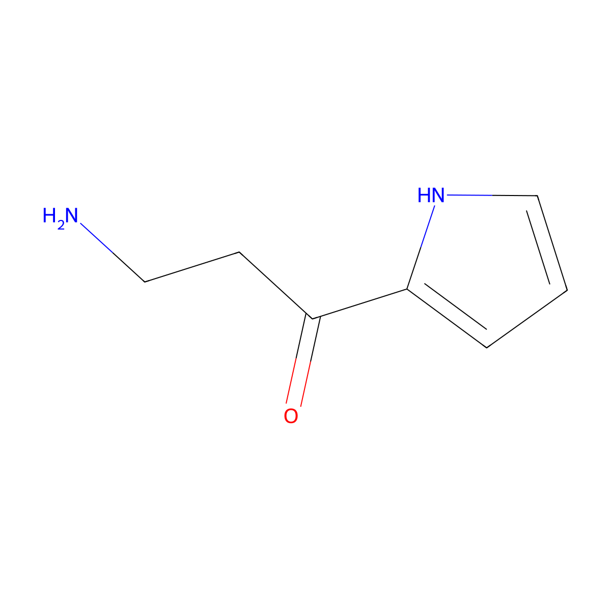 3-Amino-1-(1H-pyrrol-2-yl)propan-1-one molecular structure, CAS 1502246-99-2