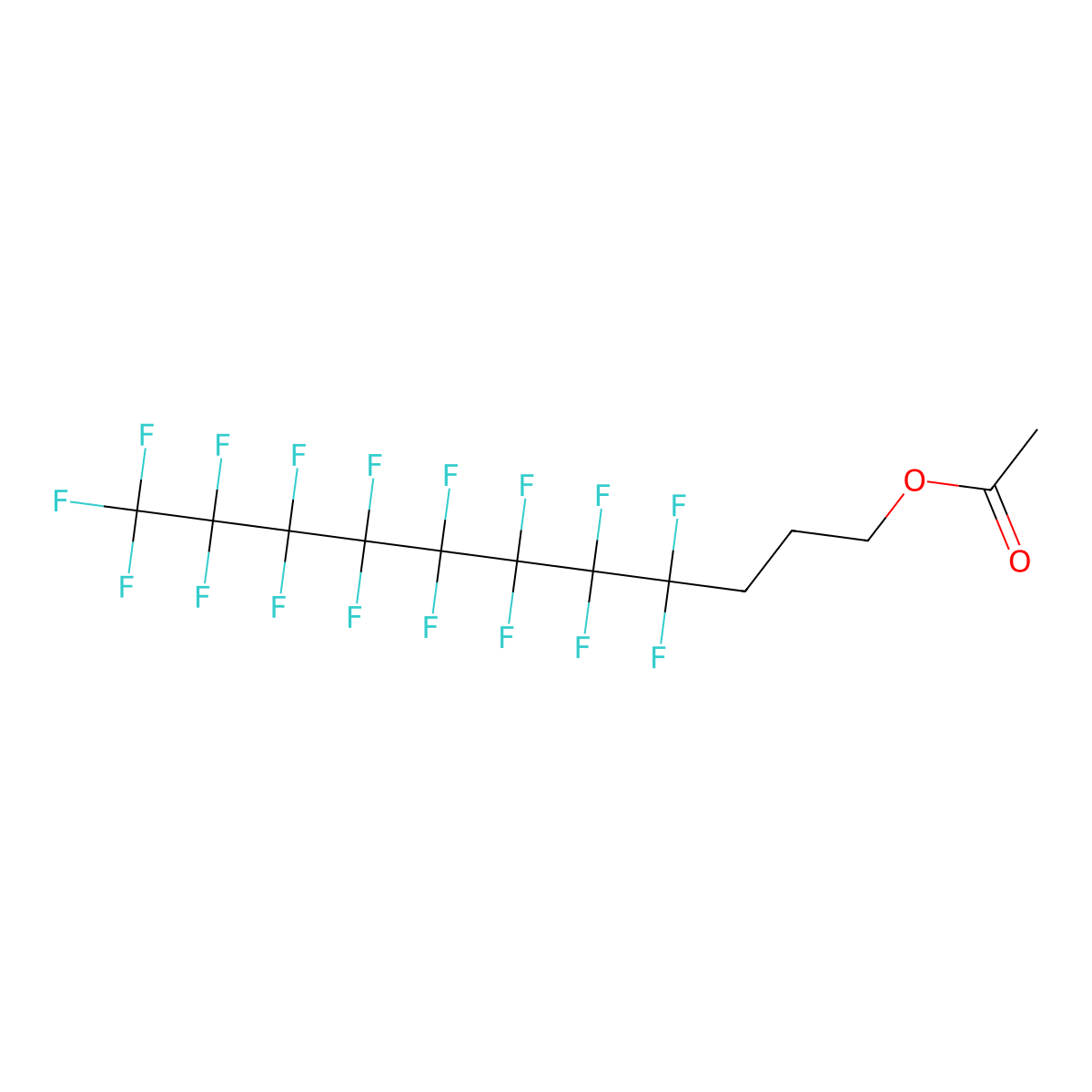 (Perfluorooctyl)propyl acetate molecular structure, CAS 150225-00-6