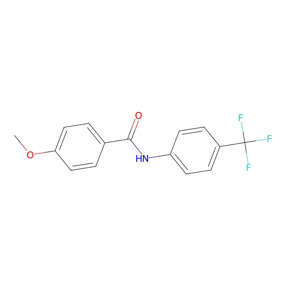 N-[4-(Trifluoromethyl)phenyl]-4-methoxybenzamide molecular structure, CAS 150225-43-7