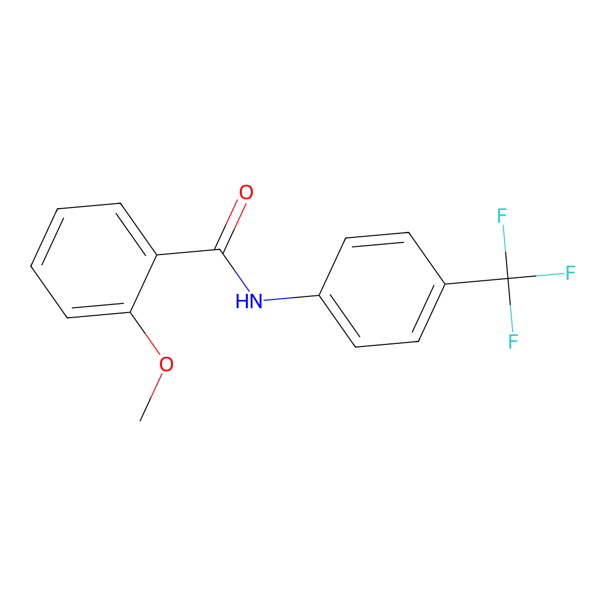 2-Methoxy-N-(4-(trifluoromethyl)phenyl)benzamide molecular structure, CAS 150225-47-1