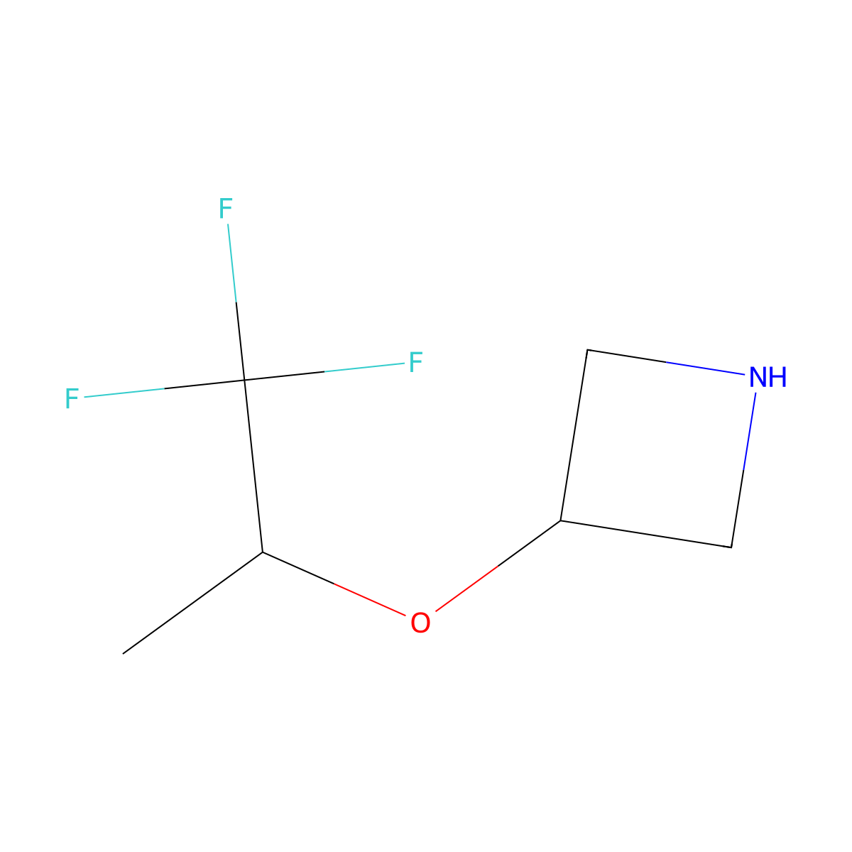 3-(2,2,2-Trifluoro-1-methyl-ethoxy)azetidine molecular structure, CAS 1502257-94-4