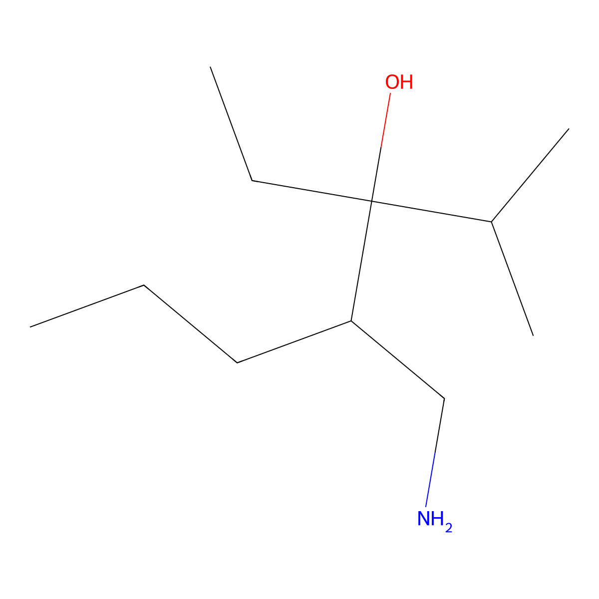 4-(Aminomethyl)-3-ethyl-2-methylheptan-3-ol molecular structure, CAS 1502266-64-9