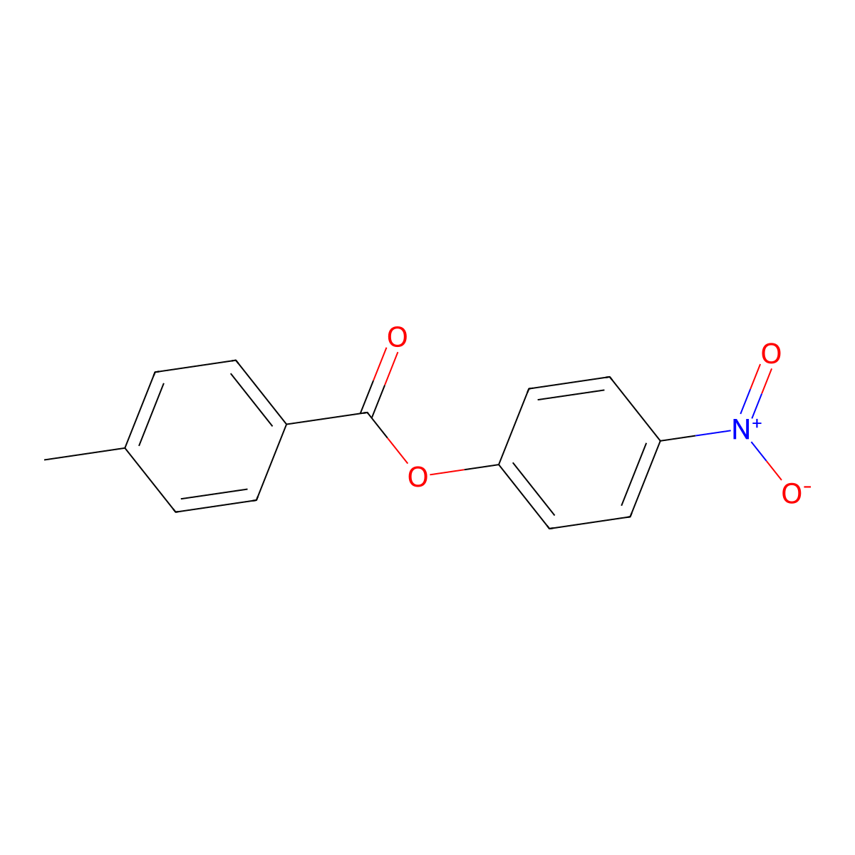 p-Toluic acid, 4-nitrophenyl ester molecular structure, CAS 15023-67-3
