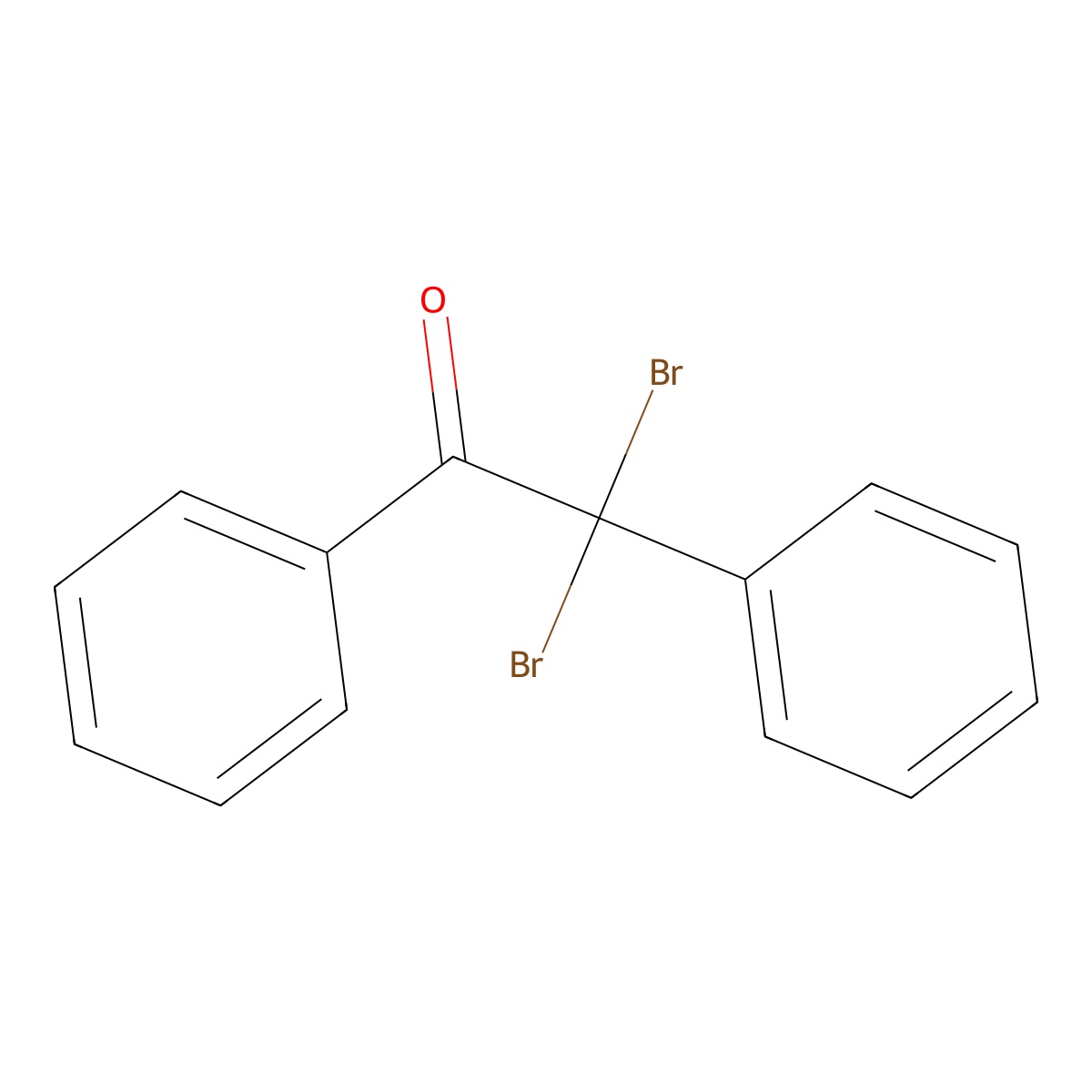 2,2-Dibromo-1,2-diphenyl-1-ethanone molecular structure, CAS 15023-99-1