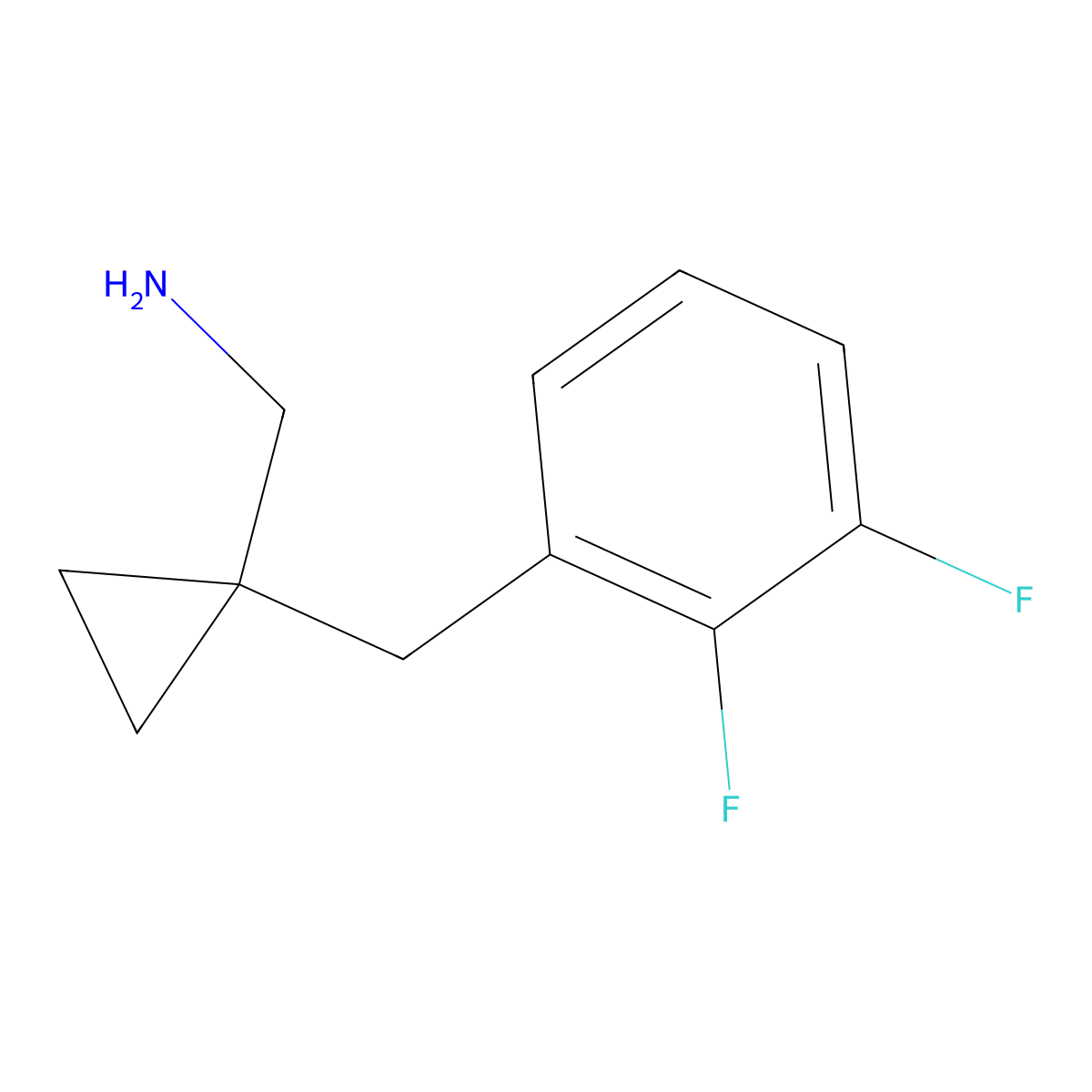 (1-(2,3-Difluorobenzyl)cyclopropyl)methanamine molecular structure, CAS 1502309-67-2