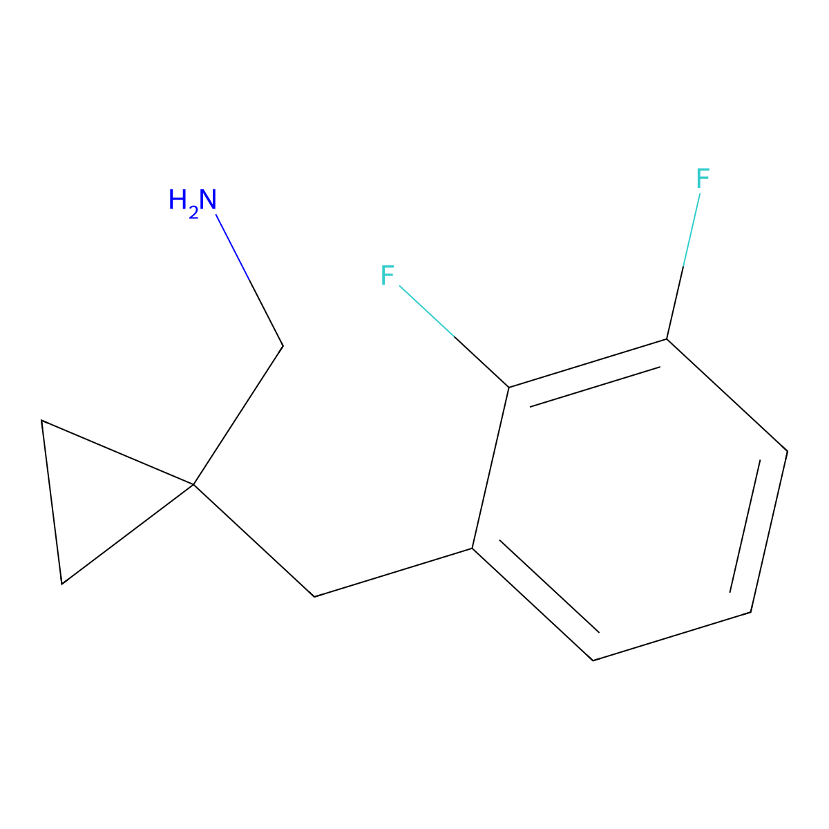 (1-(2,3-Difluorobenzyl)cyclopropyl)methanamine molecular structure, CAS 1502309-67-2