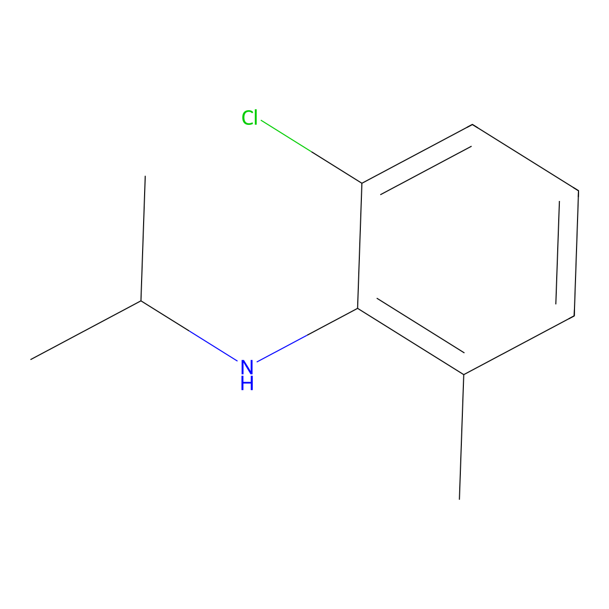2-chloro-6-methyl-N-(propan-2-yl)aniline molecular structure, CAS 1502313-68-9