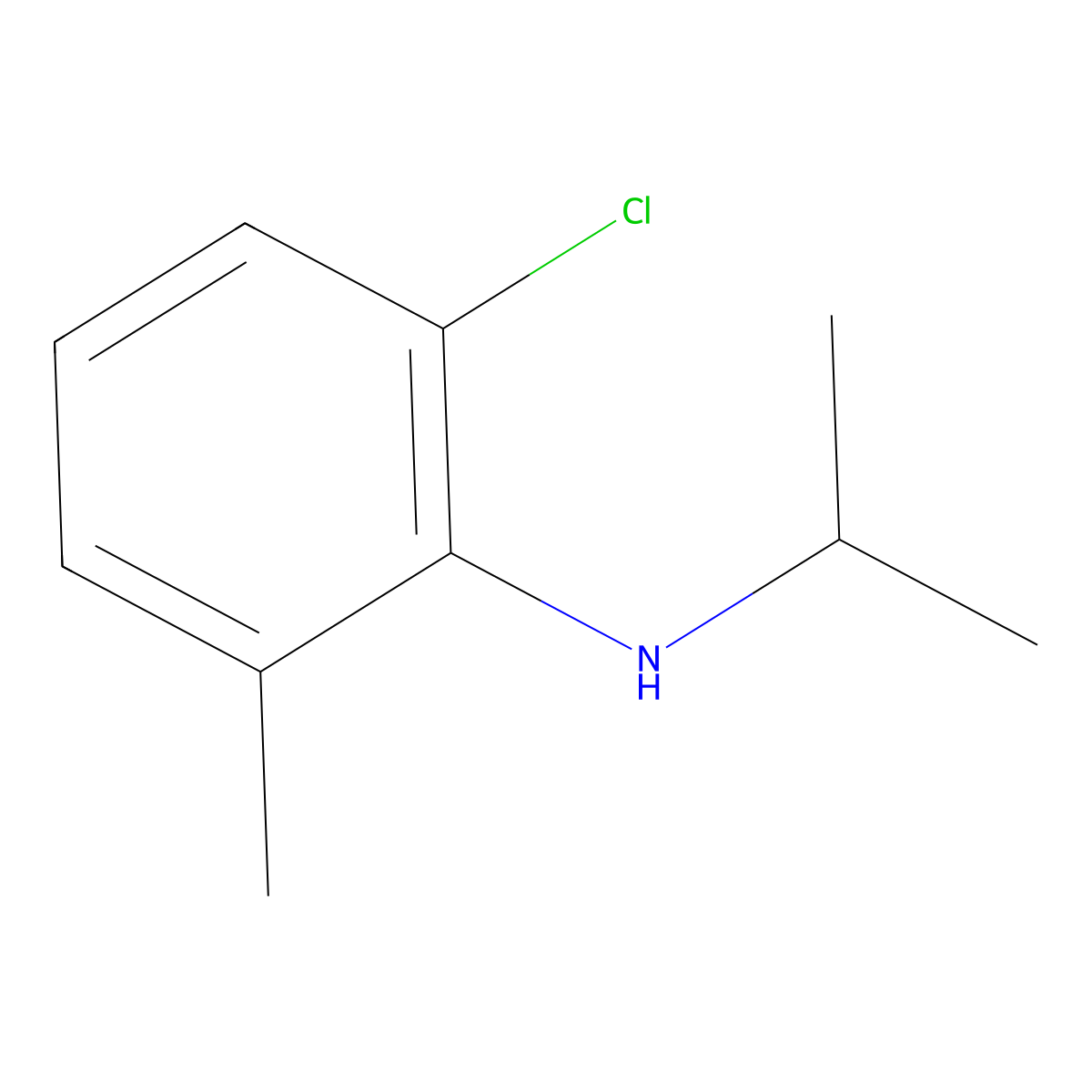 2-chloro-6-methyl-N-(propan-2-yl)aniline molecular structure, CAS 1502313-68-9