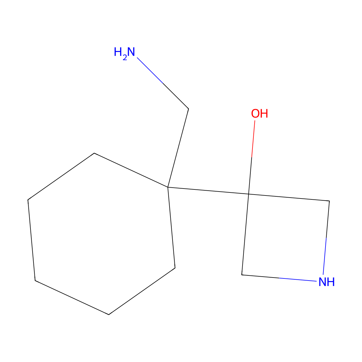3-[1-(Aminomethyl)cyclohexyl]azetidin-3-OL molecular structure, CAS 1502352-76-2