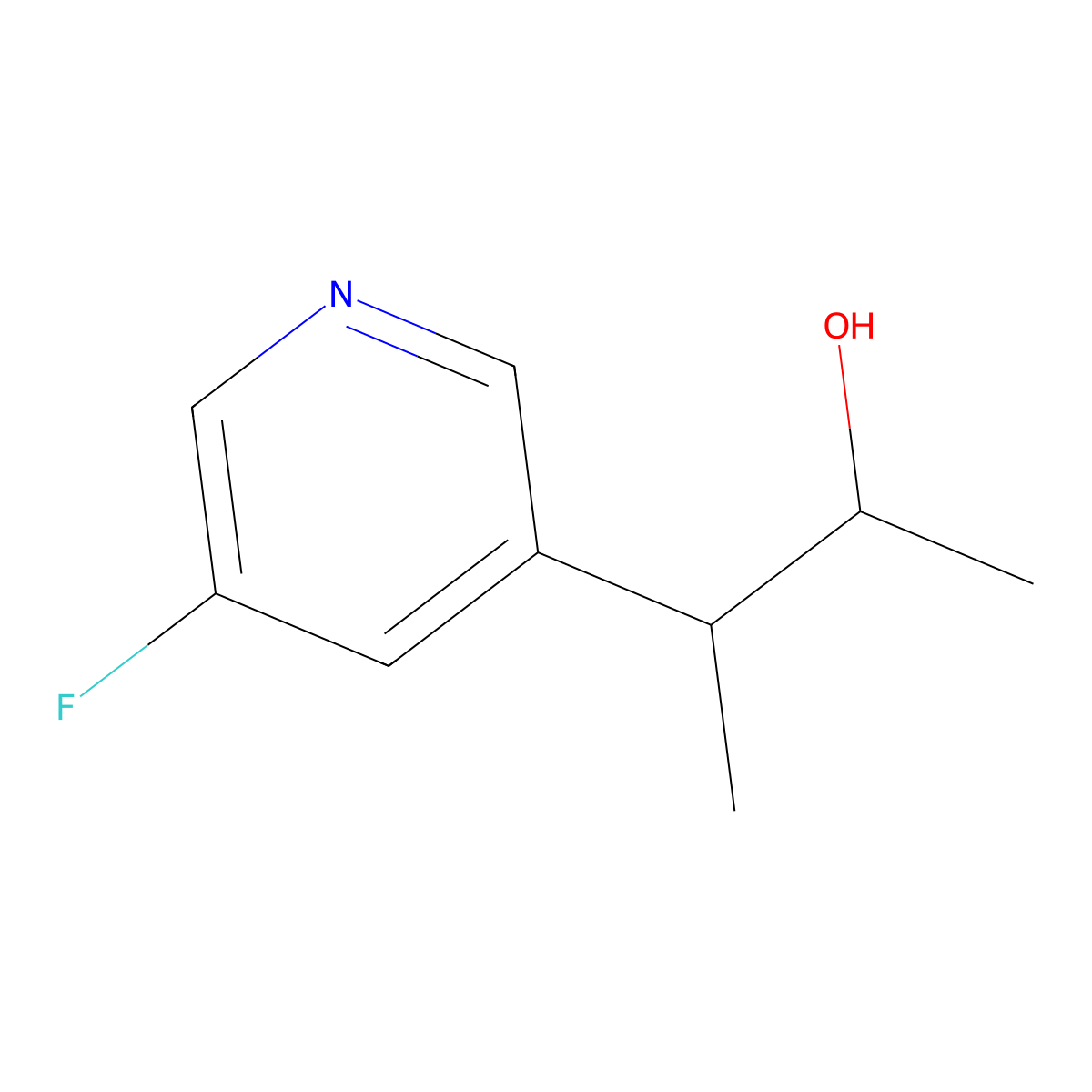 3-(5-Fluoropyridin-3-yl)butan-2-ol molecular structure, CAS 1502361-94-5