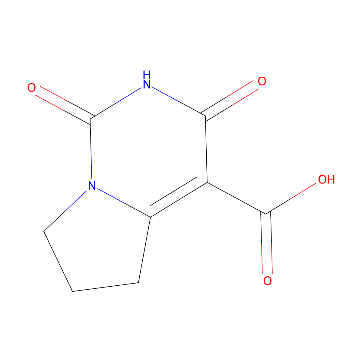 1,3-Dioxo-6,7-dihydro-5H-pyrrolo[1,2-c]pyrimidine-4-carboxylic acid molecular structure, CAS 1502383-27-8