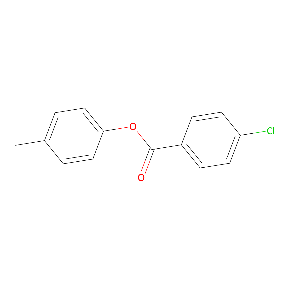 4-Methylphenyl 4-chlorobenzoate molecular structure, CAS 15024-10-9