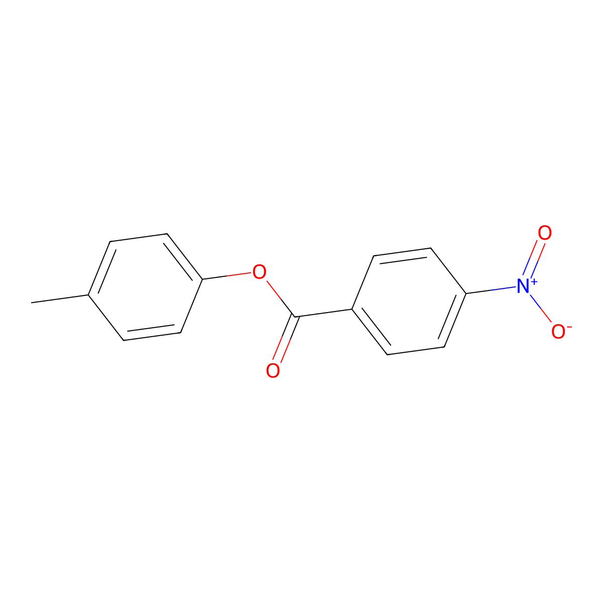 4-Methylphenyl 4-nitrobenzoate molecular structure, CAS 15024-11-0
