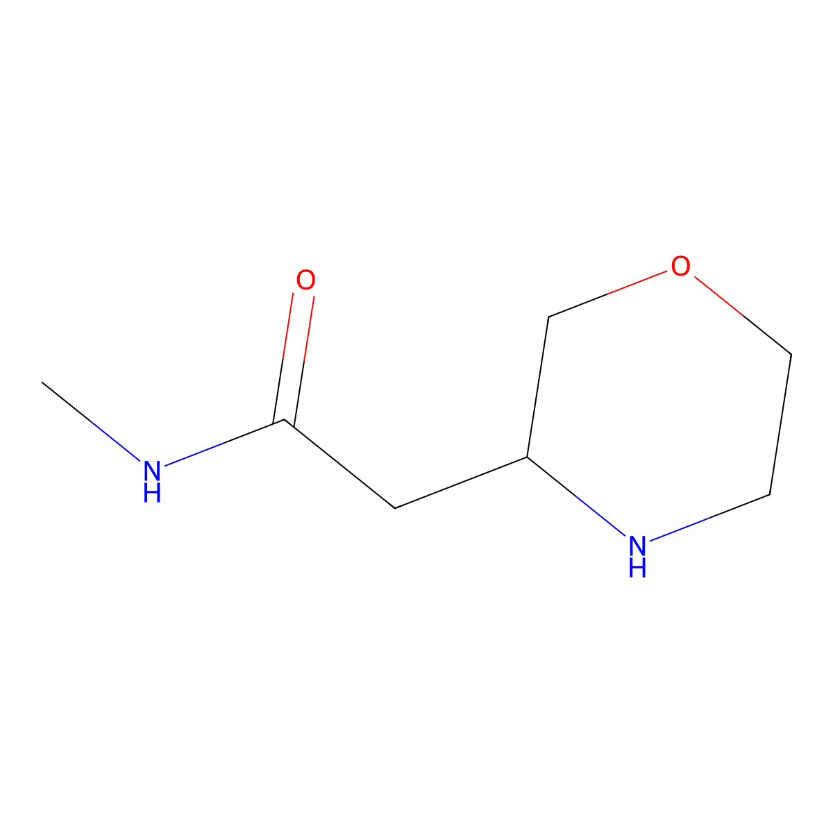 N-methyl-2-(morpholin-3-yl)acetamide molecular structure, CAS 1502401-76-4