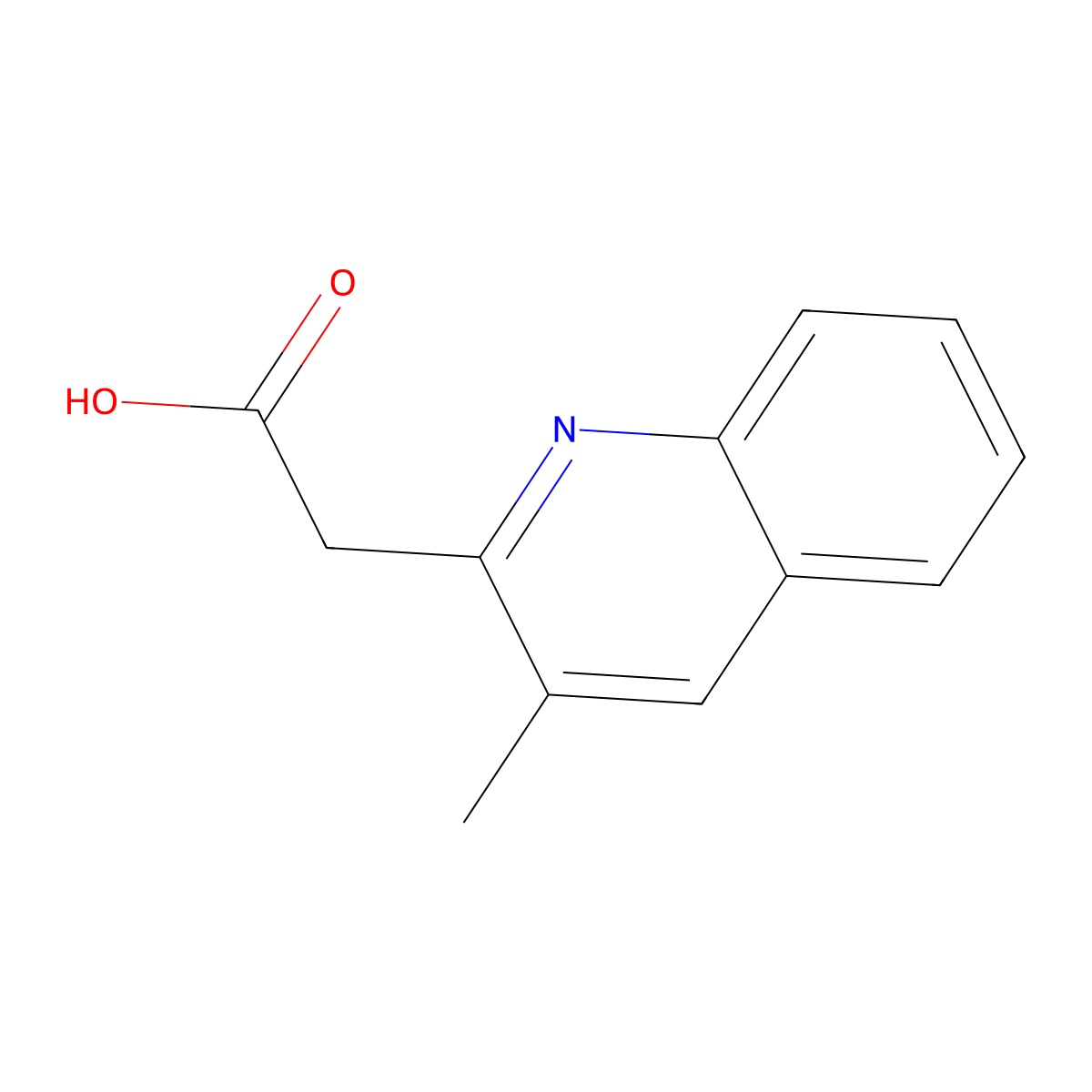 2-(3-Methylquinolin-2-yl)acetic acid molecular structure, CAS 1502402-20-1