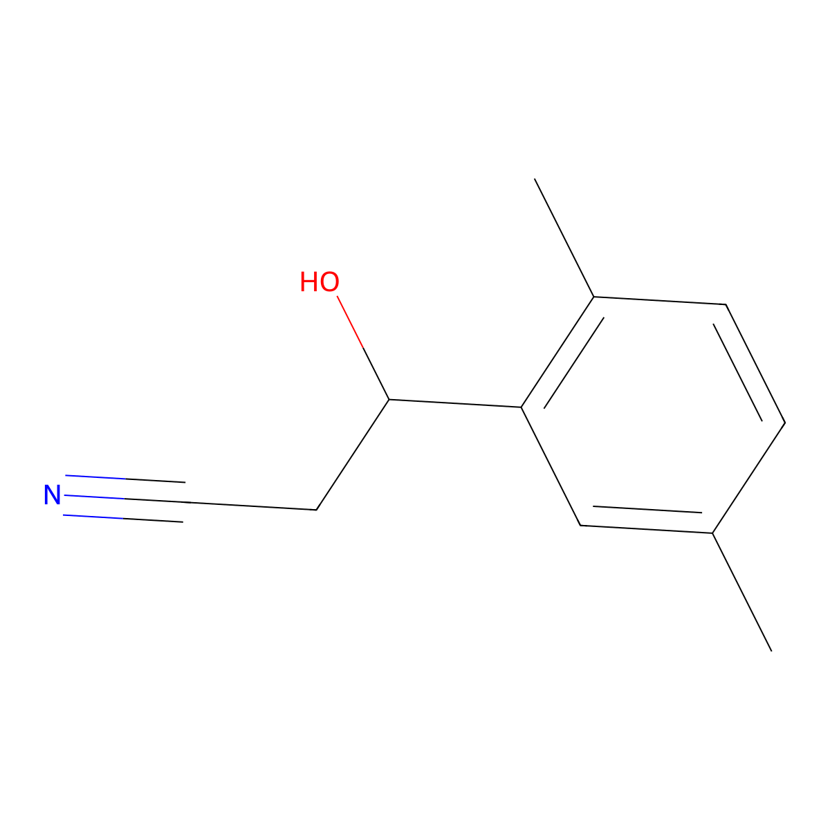 3-(2,5-Dimethylphenyl)-3-hydroxypropanenitrile molecular structure, CAS 1502450-19-2