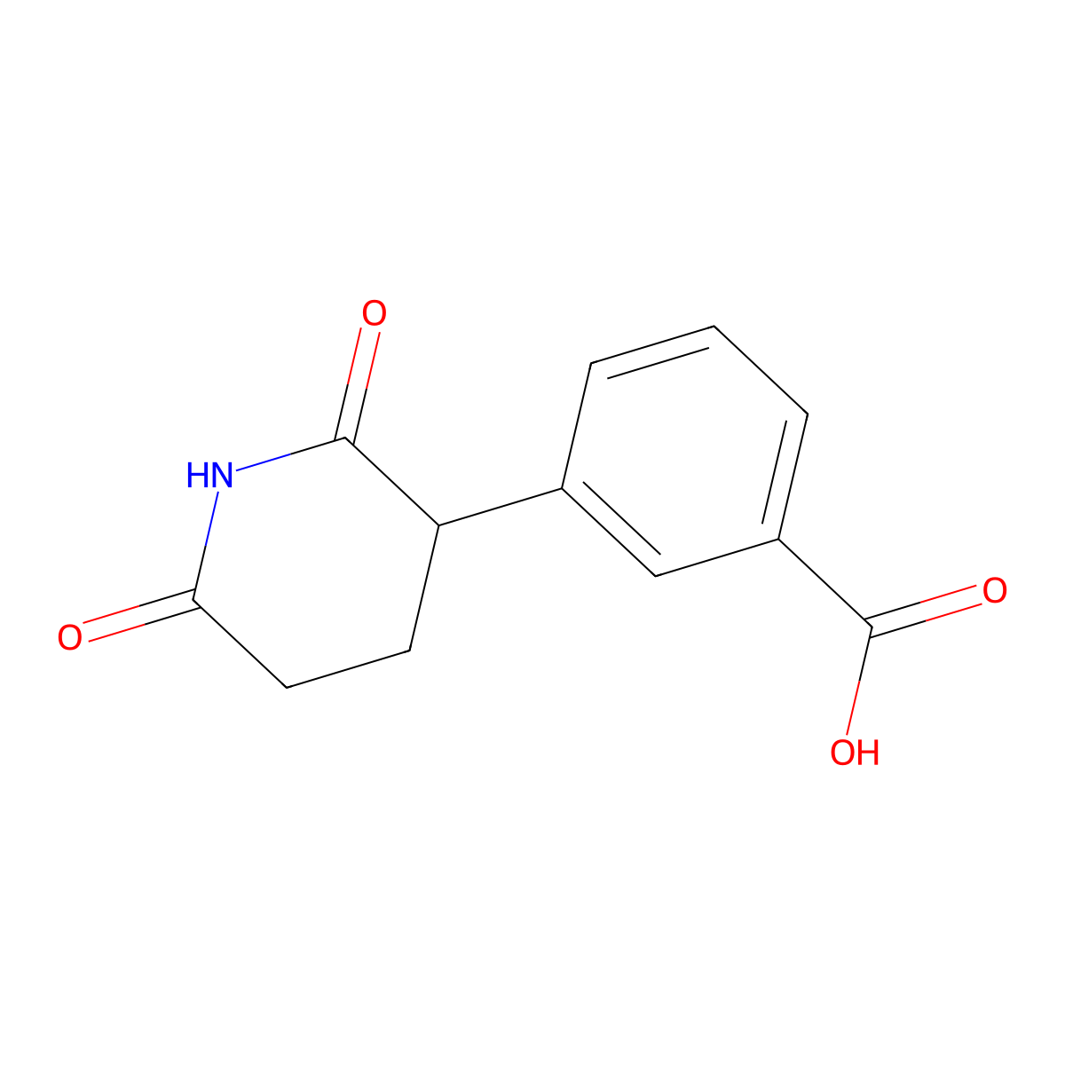 3-(2,6-Dioxo-3-piperidyl)benzoic acid molecular structure, CAS 1502483-16-0