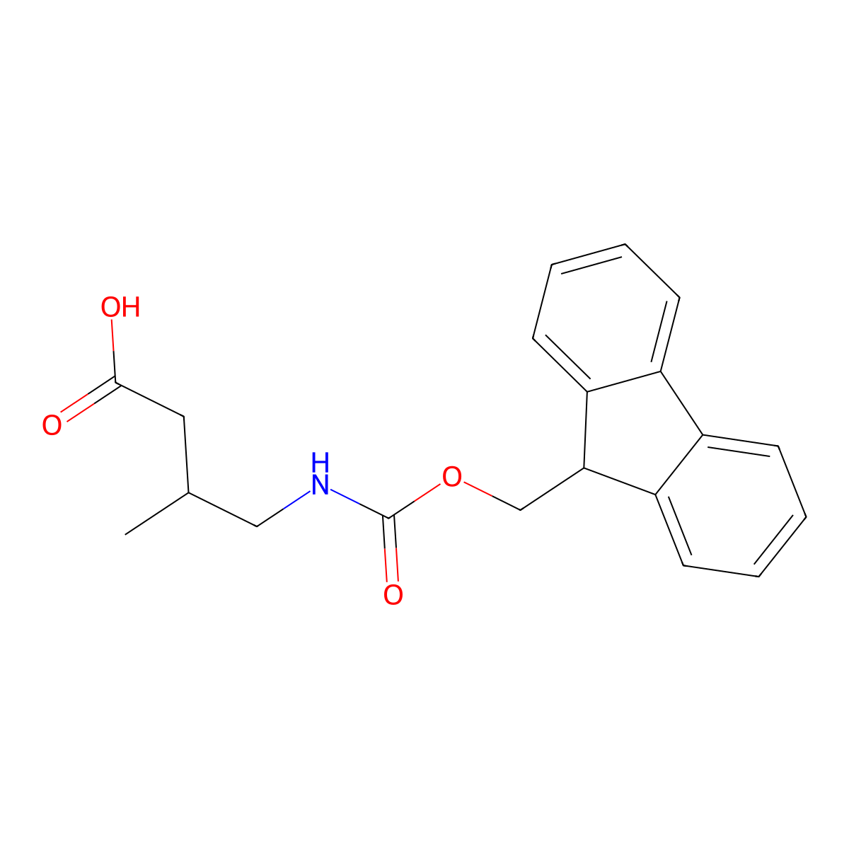 4-([(9H-Fluoren-9-ylmethoxy)carbonyl]amino)-3-methylbutanoic acid molecular structure, CAS 1502496-59-4