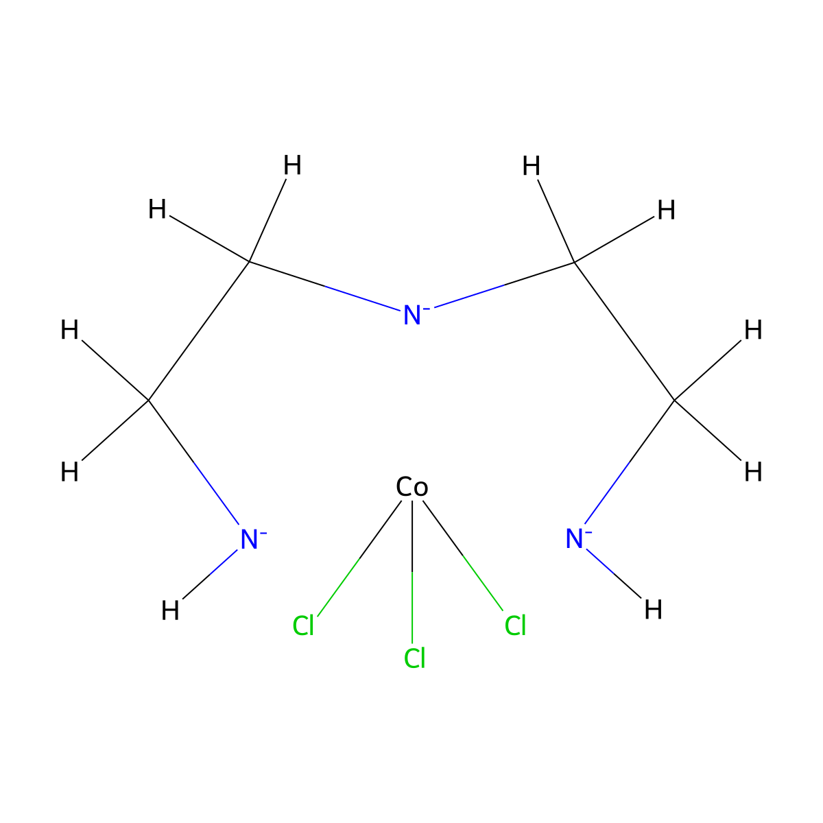 Bis(2-azanidylethyl)azanide;trichlorocobalt molecular structure, CAS 15025-06-6