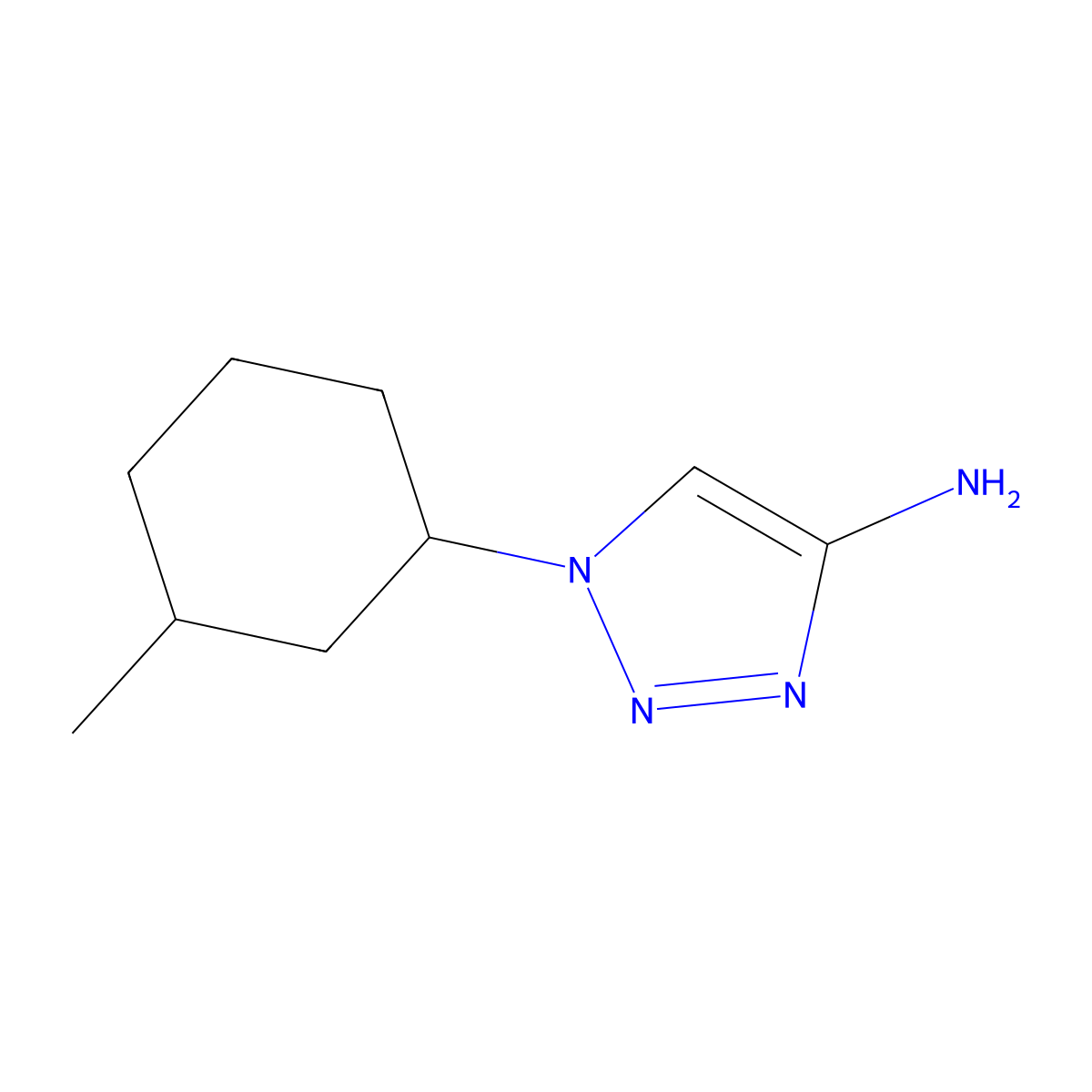1-(3-methylcyclohexyl)-1H-1,2,3-triazol-4-amine molecular structure, CAS 1502516-73-5