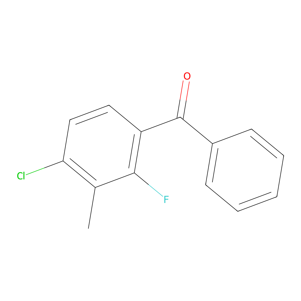 Methanone, (4-chloro-2-fluoro-3-methylphenyl)phenyl- molecular structure, CAS 1502528-46-2