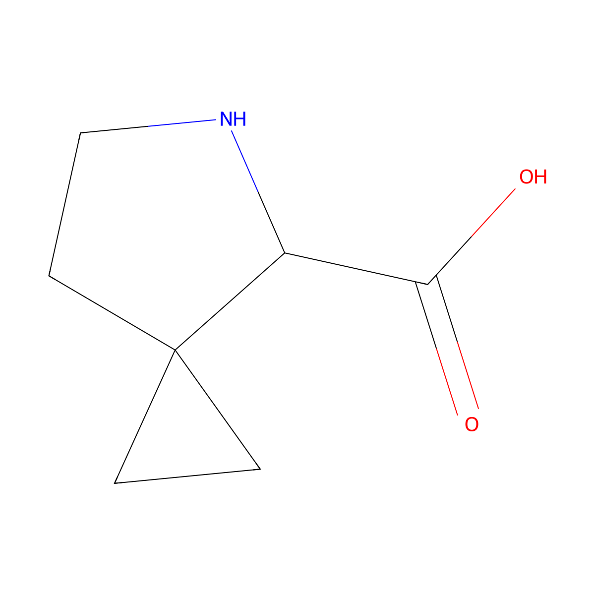5-Azaspiro[2.4]heptane-4-carboxylic acid molecular structure, CAS 1502529-91-0
