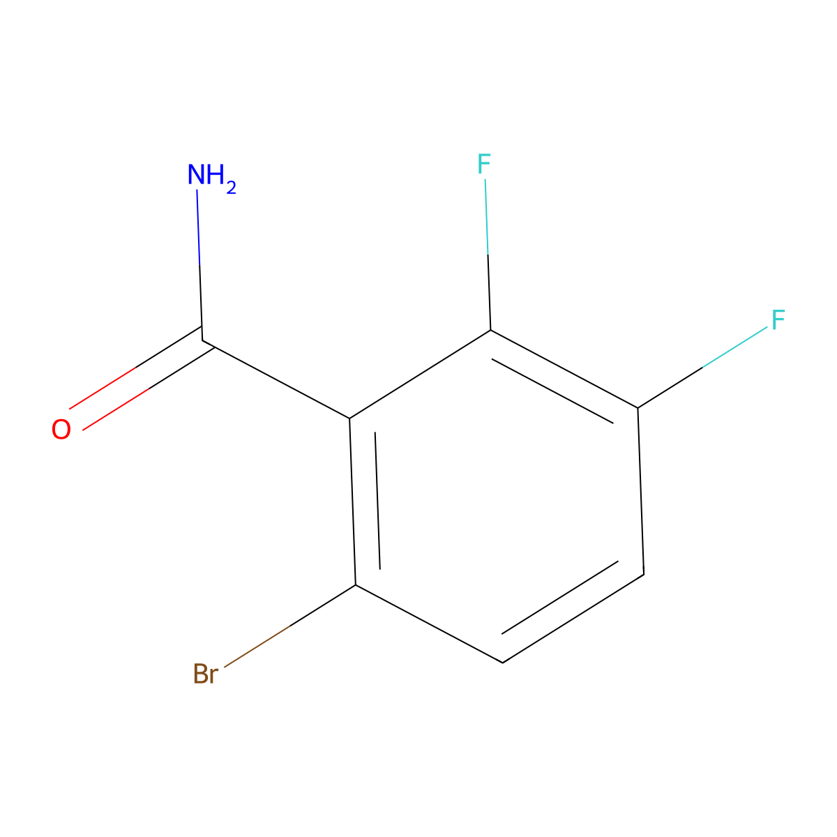 6-Bromo-2,3-difluorobenzamide molecular structure, CAS 1502530-72-4