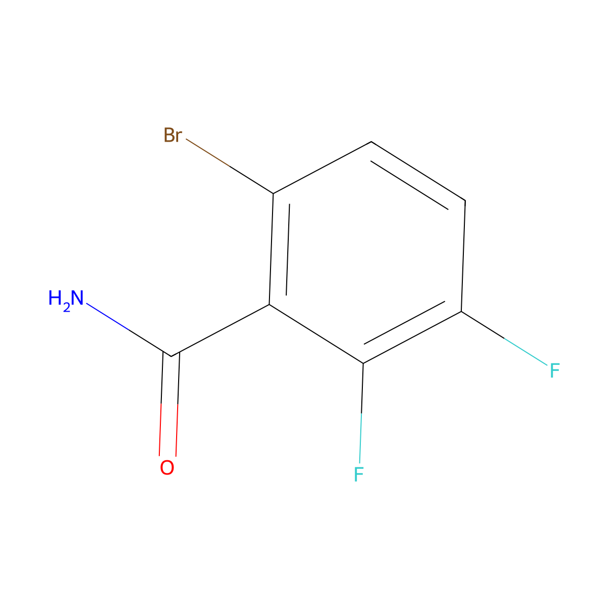 6-Bromo-2,3-difluorobenzamide molecular structure, CAS 1502530-72-4