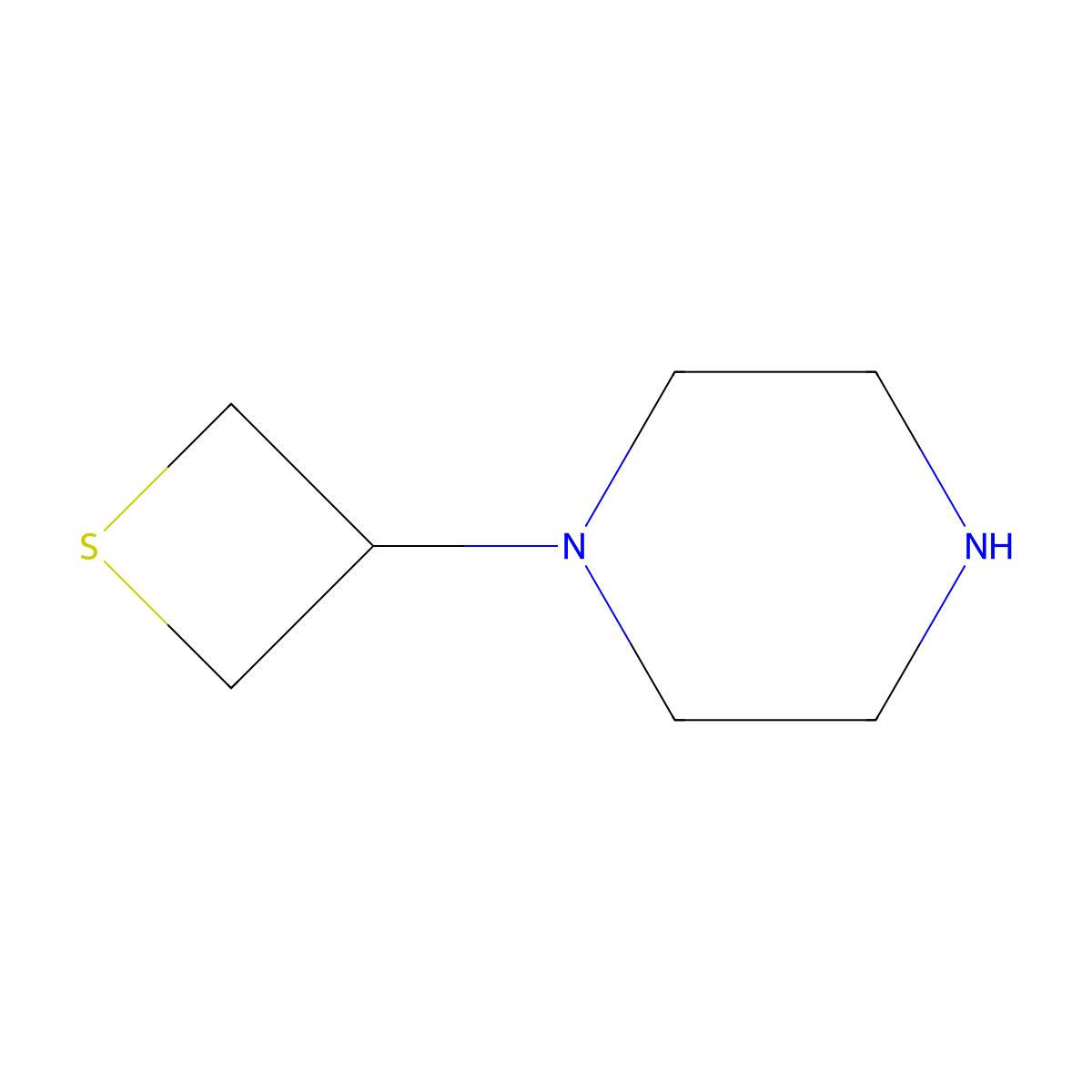 1-(Thietan-3-yl)piperazine molecular structure, CAS 1502531-13-6