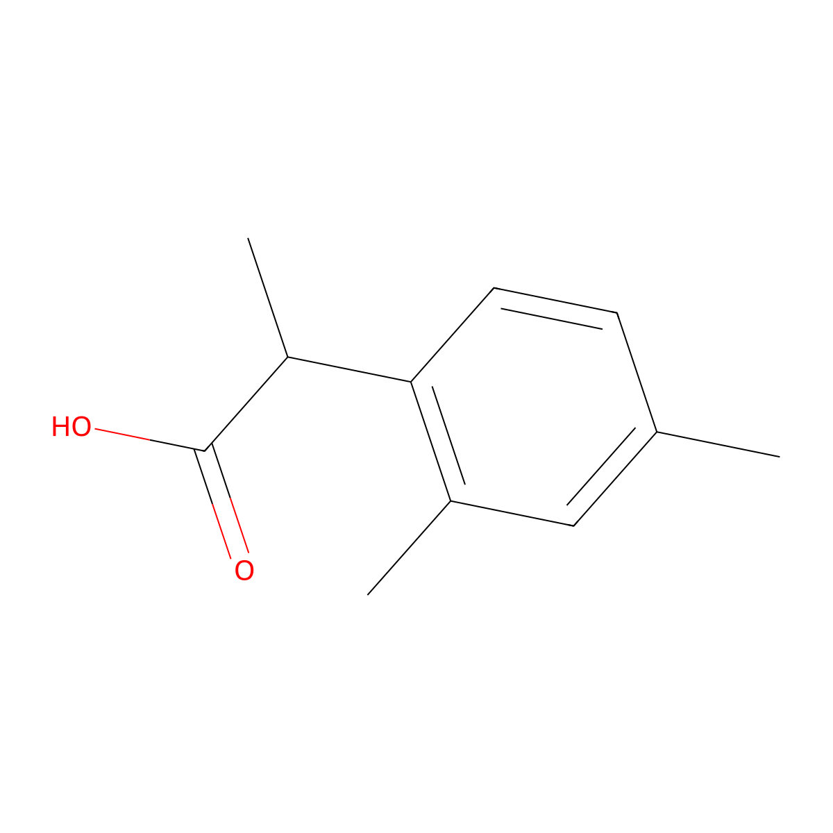 2-(2,4-Dimethylphenyl)propanoic acid molecular structure, CAS 150254-19-6