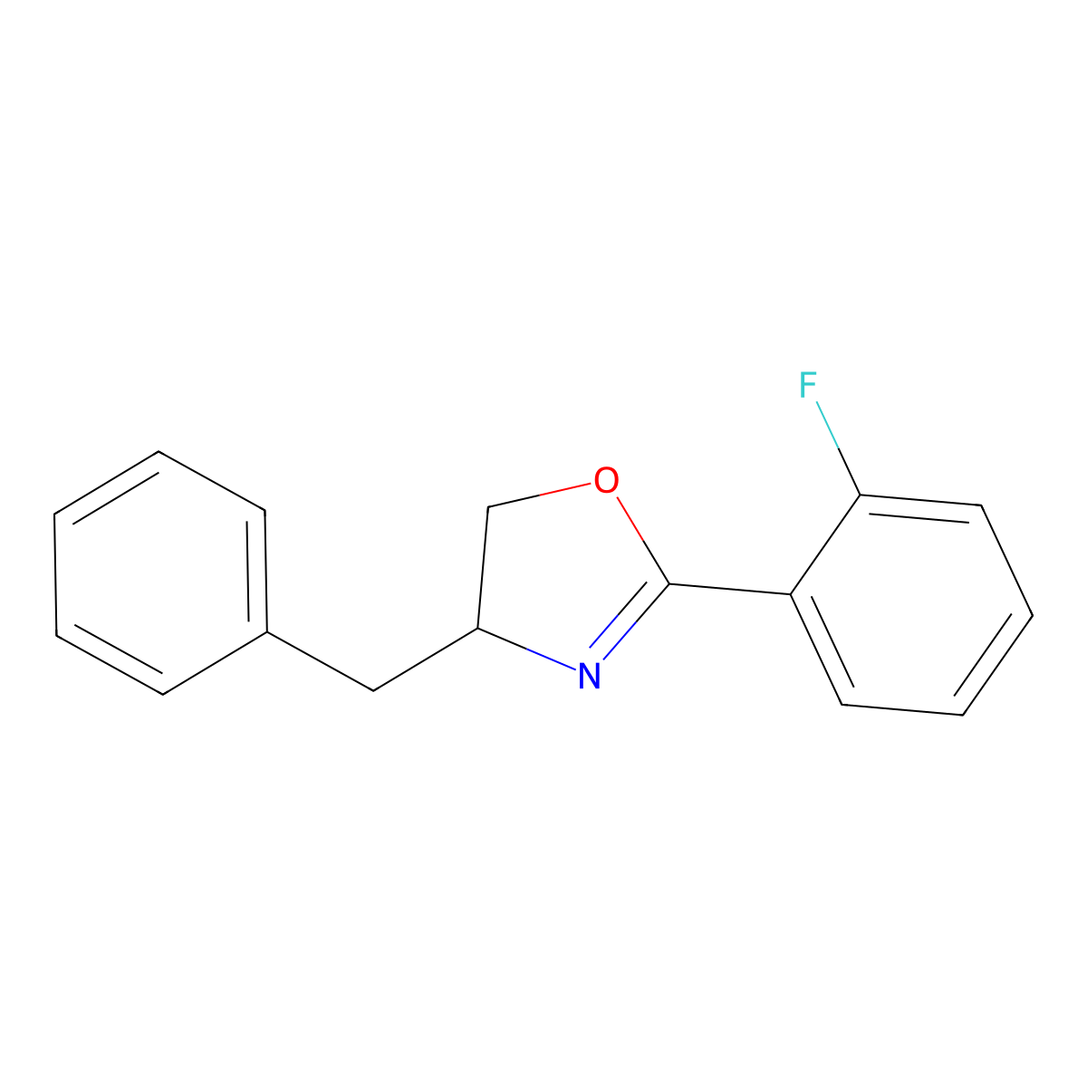 (4S)-4-Benzyl-2-(2-fluorophenyl)-4,5-dihydro-1,3-oxazole molecular structure, CAS 150255-46-2