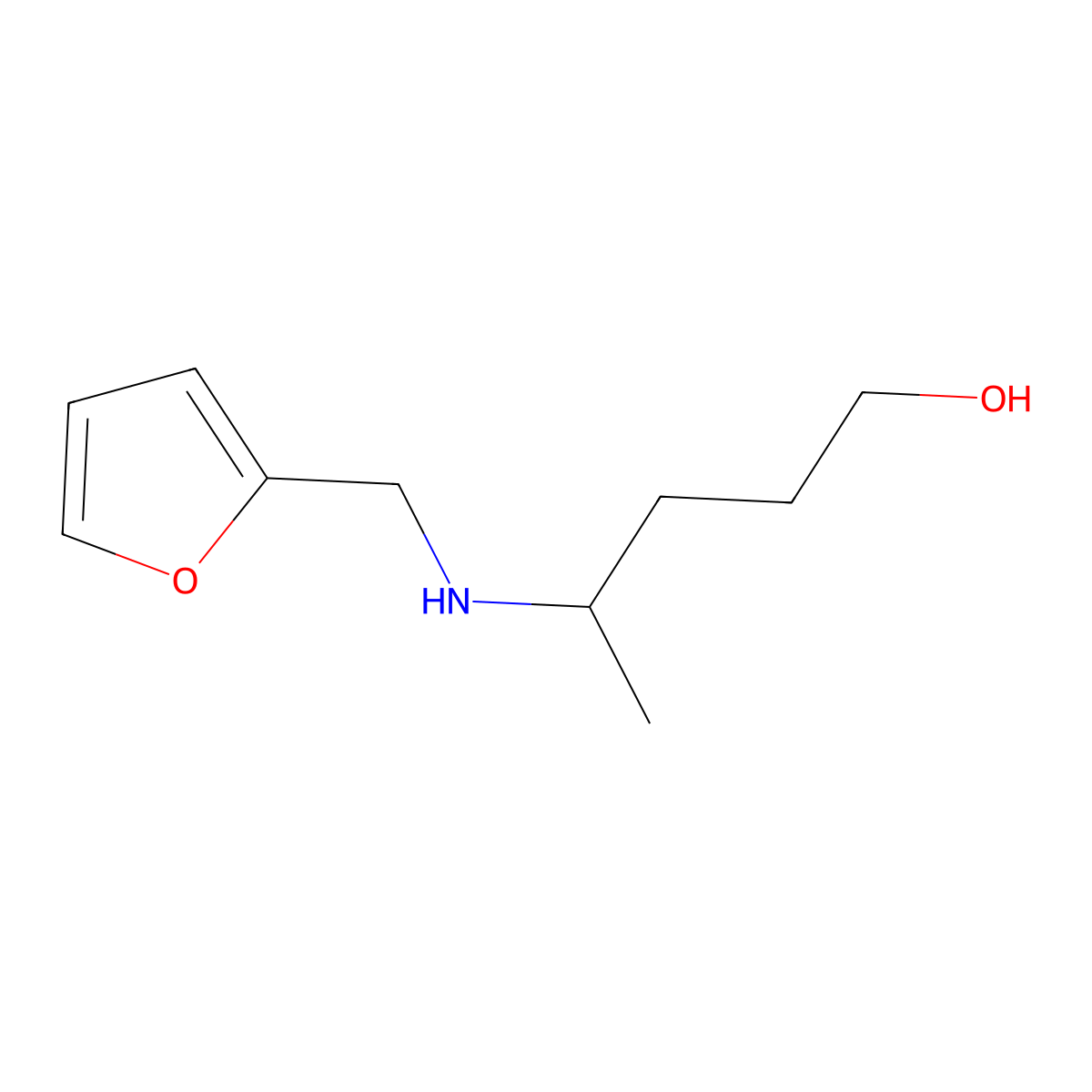 4-{[(Furan-2-yl)methyl]amino}pentan-1-ol molecular structure, CAS 1502553-21-0
