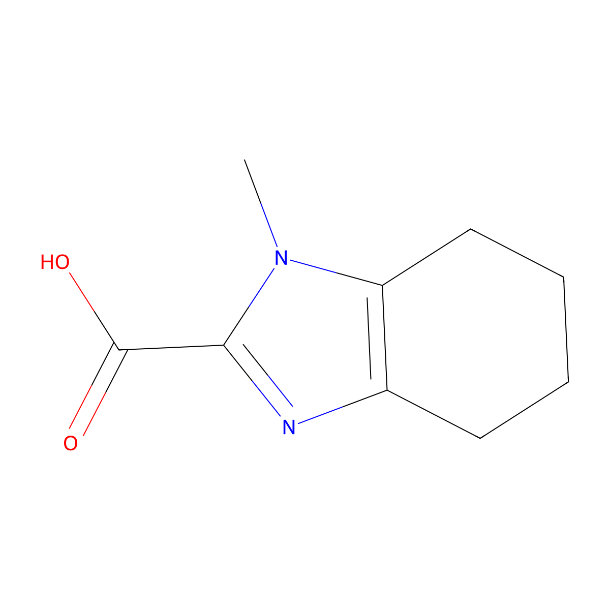 1-Methyl-4,5,6,7-tetrahydro-1H-benzo[d]imidazole-2-carboxylic acid molecular structure, CAS 1502565-46-9