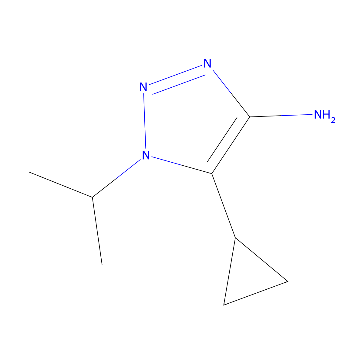 5-Cyclopropyl-1-isopropyl-1h-1,2,3-triazol-4-amine molecular structure, CAS 1502565-83-4