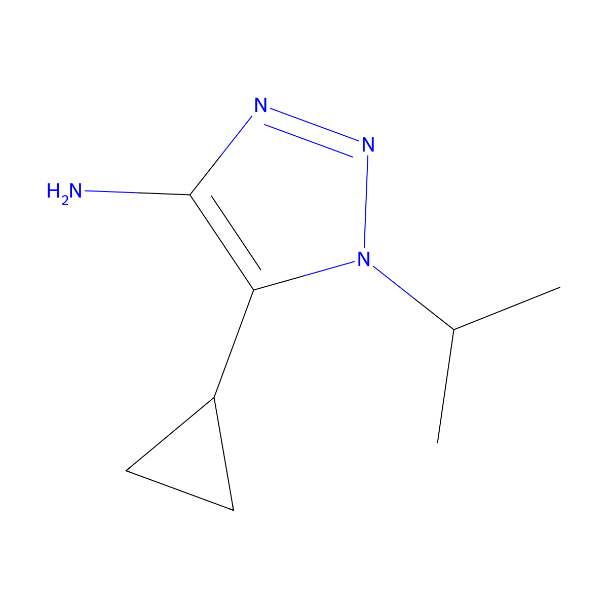 5-Cyclopropyl-1-isopropyl-1h-1,2,3-triazol-4-amine molecular structure, CAS 1502565-83-4