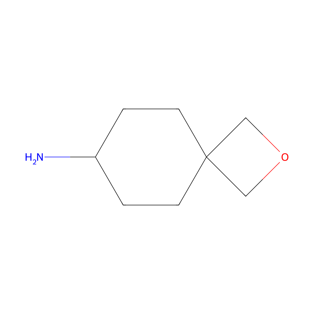2-Oxaspiro(3.5)nonan-7-amine molecular structure, CAS 1502580-43-9