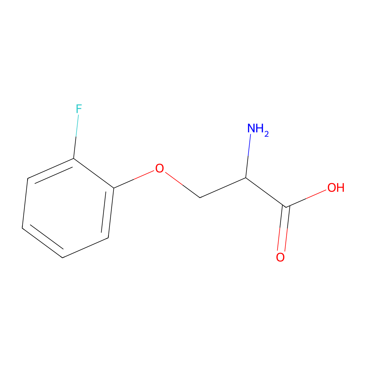 O-(2-Fluorophenyl)-L-serine molecular structure, CAS 1502584-29-3
