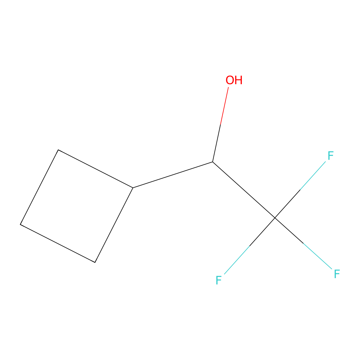 1-Cyclobutyl-2,2,2-trifluoroethan-1-ol molecular structure, CAS 1502591-15-2